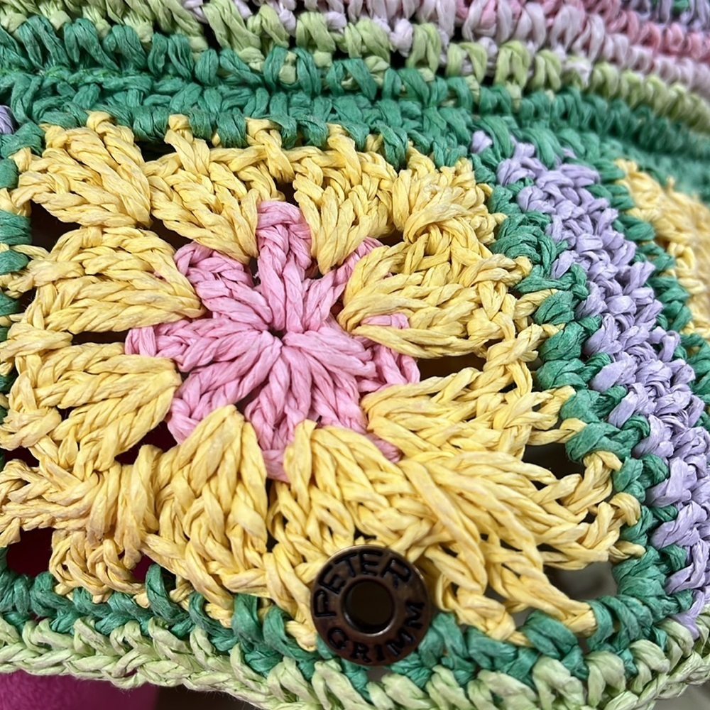 Free People X Peter Grimm Summer of love Colorful Crochet Sun Hat - Picture 5 of 7